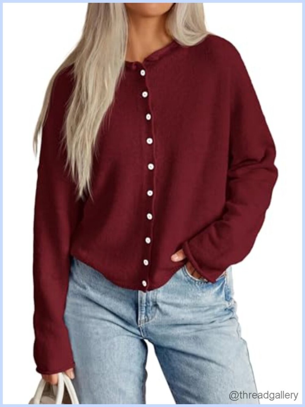 Oversized Button Up Cardigan Women Knit Fall Sweater